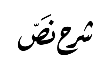 شرح نص افي الناس امثالي الاجابة عن اسئلة